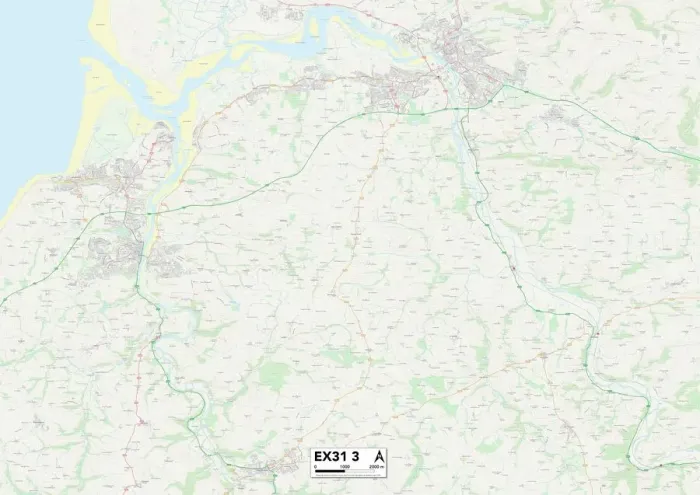 Impresión enmarcada : Exeter EX31 3 Map Impresión enmarcada : Exeter EX31 3 Map