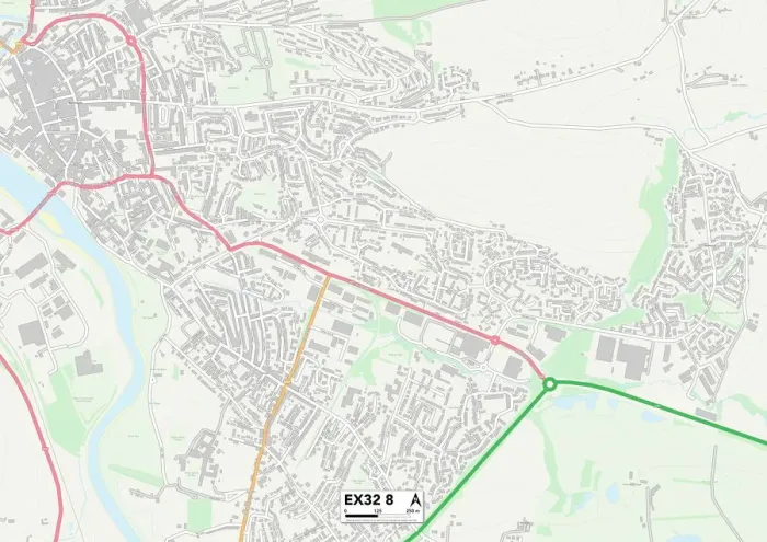Impresión enmarcada : Exeter EX32 8 Map