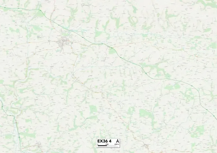 Impresión enmarcada : Exeter EX36 4 Map