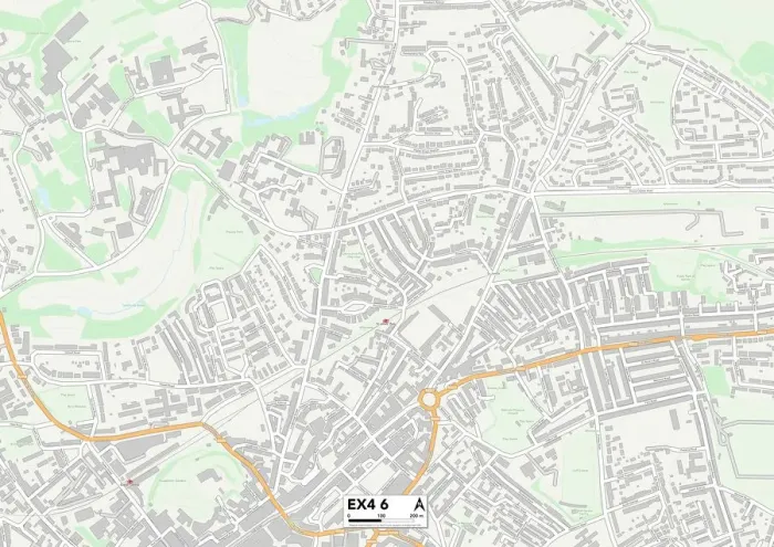 Impresión enmarcada : Exeter EX4 6 Map