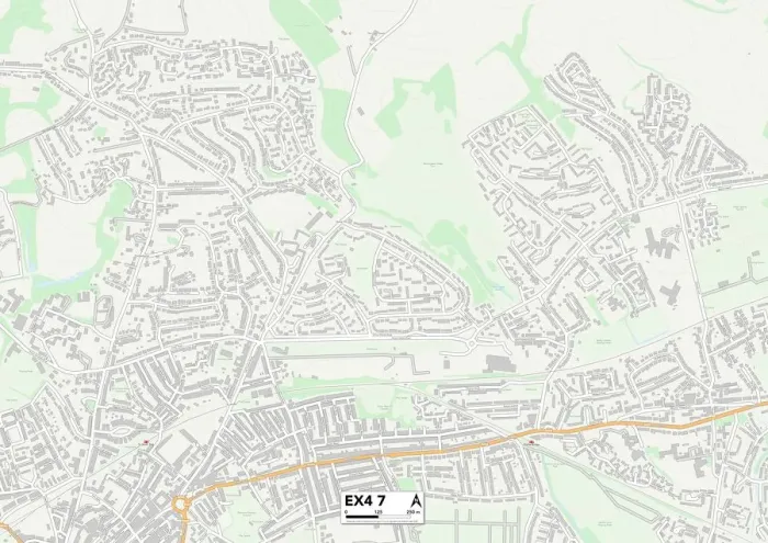 Impresión enmarcada : Exeter EX4 7 Map
