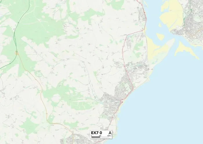 Impresión enmarcada : Exeter EX7 0 Map Impresión enmarcada : Exeter EX7 0 Map