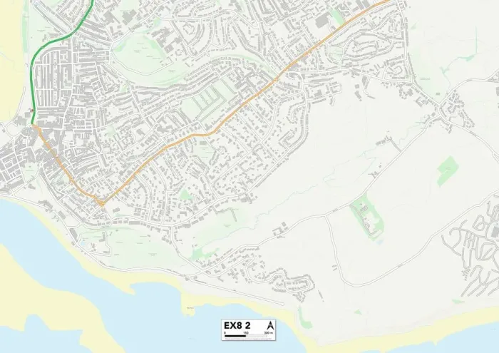 Impresión enmarcada : Exeter EX8 2 Map