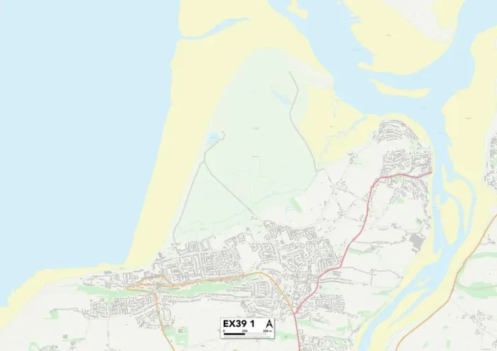 Impresión enmarcada : Torridge EX39 1 Map