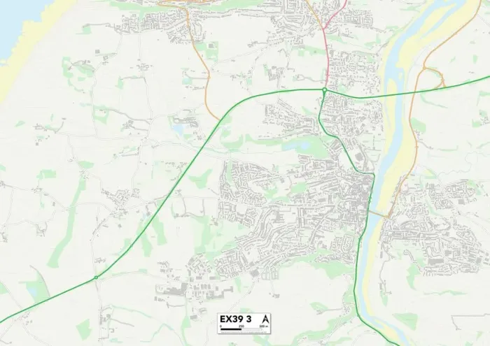Impresión enmarcada : Torridge EX39 3 Map