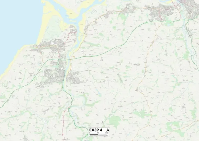 Impresión enmarcada : Torridge EX39 4 Map