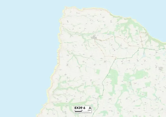Impresión enmarcada : Torridge EX39 6 Map