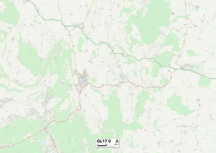 Impresión enmarcada : Gloucester GL17 0 Map Impresión enmarcada : Gloucester GL17 0 Map