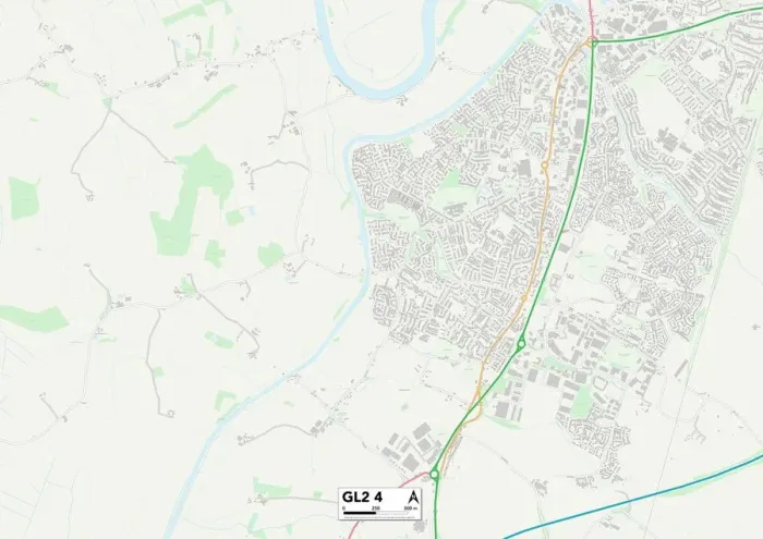 Impresión enmarcada : Gloucester GL2 4 Map Impresión enmarcada : Gloucester GL2 4 Map