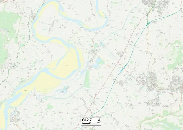 Impresión enmarcada : Gloucester GL2 7 Map Impresión enmarcada : Gloucester GL2 7 Map