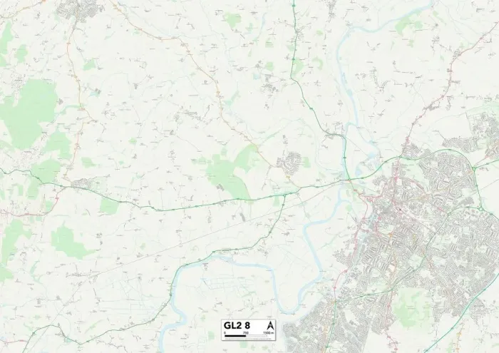 Impresión enmarcada : Gloucester GL2 8 Map Impresión enmarcada : Gloucester GL2 8 Map
