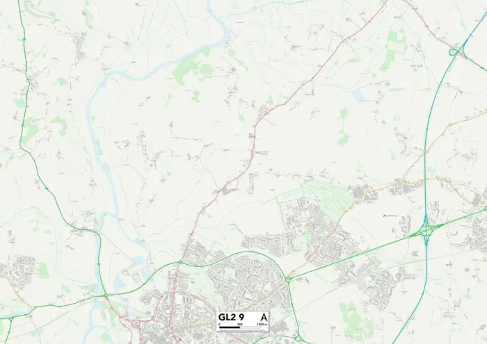 Impresión enmarcada : Gloucester GL2 9 Map