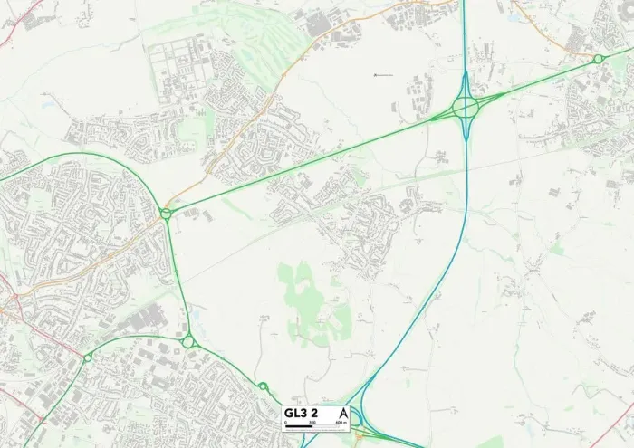 Impresión enmarcada : Gloucester GL3 2 Map
