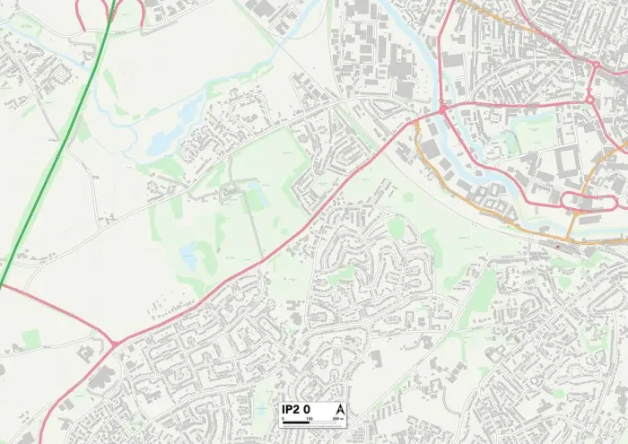 Impresión enmarcada : Ipswich IP2 0 Map Impresión enmarcada : Ipswich IP2 0 Map