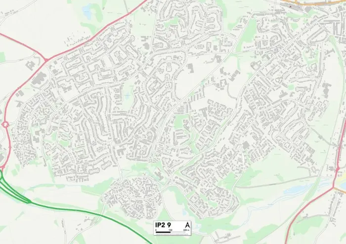 Impresión enmarcada : Ipswich IP2 9 Map Impresión enmarcada : Ipswich IP2 9 Map