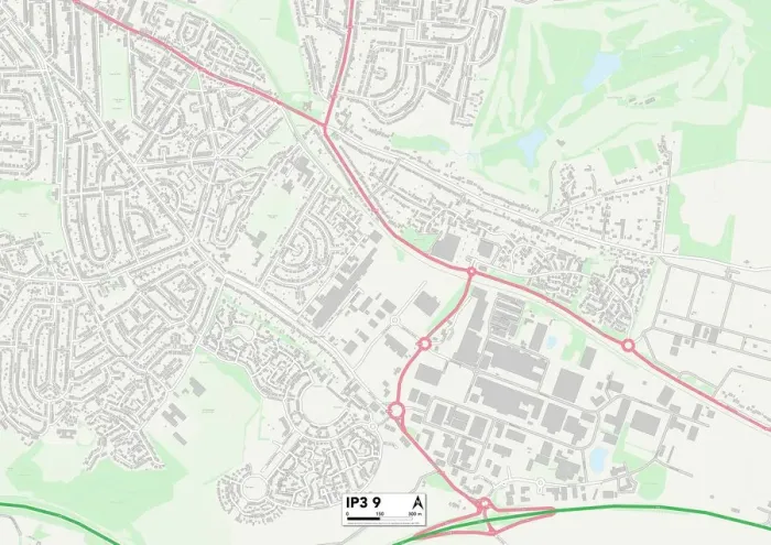 Impresión enmarcada : Ipswich IP3 9 Map Impresión enmarcada : Ipswich IP3 9 Map