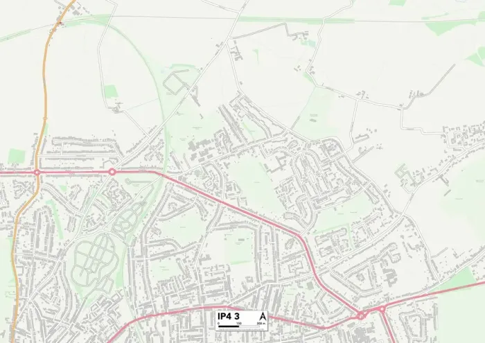 Impresión enmarcada : Ipswich IP4 3 Map Impresión enmarcada : Ipswich IP4 3 Map