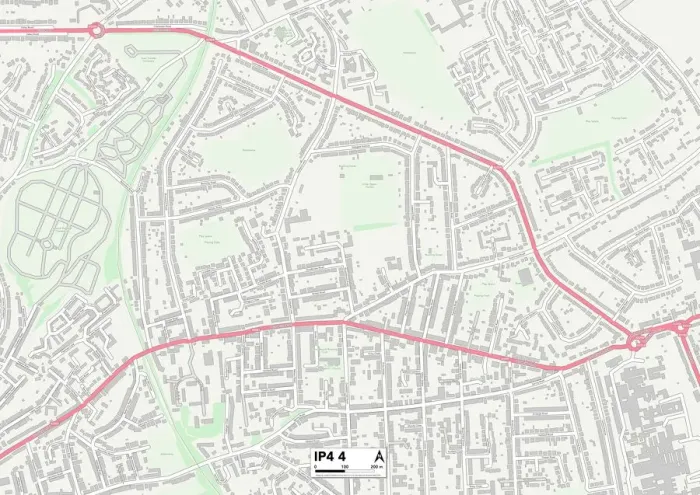 Impresión enmarcada : Ipswich IP4 4 Map Impresión enmarcada : Ipswich IP4 4 Map