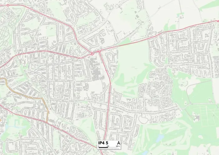 Impresión enmarcada : Ipswich IP4 5 Map Impresión enmarcada : Ipswich IP4 5 Map
