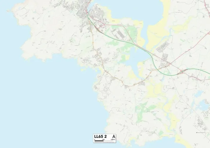 Impresión enmarcada : Anglesey LL65 2 Map