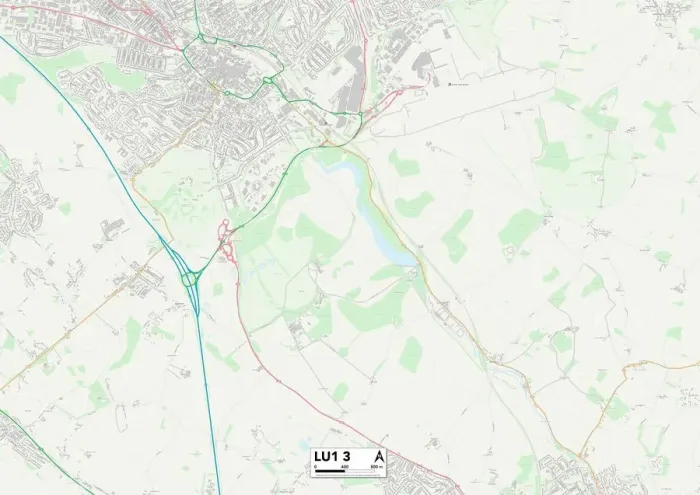 Impresión enmarcada : Luton LU1 3 Map