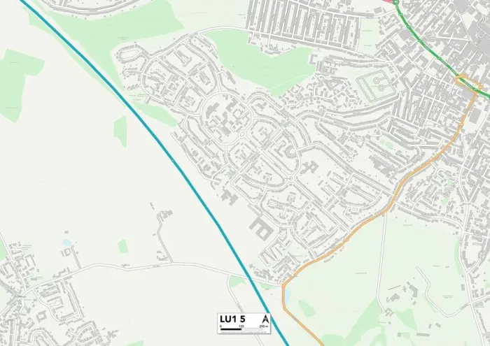 Impresión enmarcada : Luton LU1 5 Map Impresión enmarcada : Luton LU1 5 Map