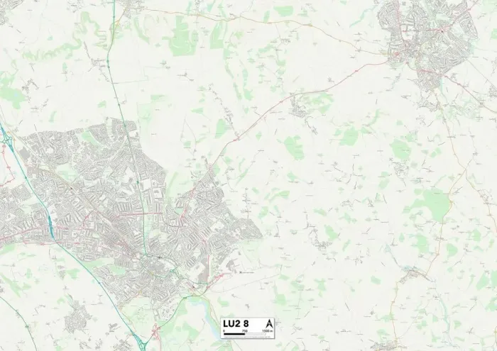 Impresión enmarcada : Luton LU2 8 Map