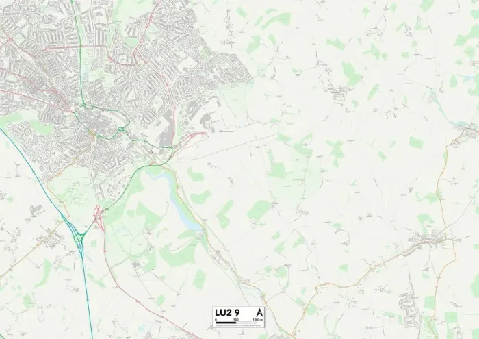 Impresión enmarcada : Luton LU2 9 Map Impresión enmarcada : Luton LU2 9 Map