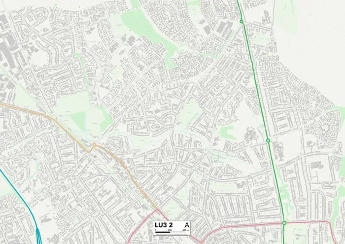Impresión enmarcada : Luton LU3 2 Map