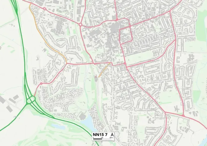 Impresión enmarcada : Kettering NN15 7 Map Impresión enmarcada : Kettering NN15 7 Map
