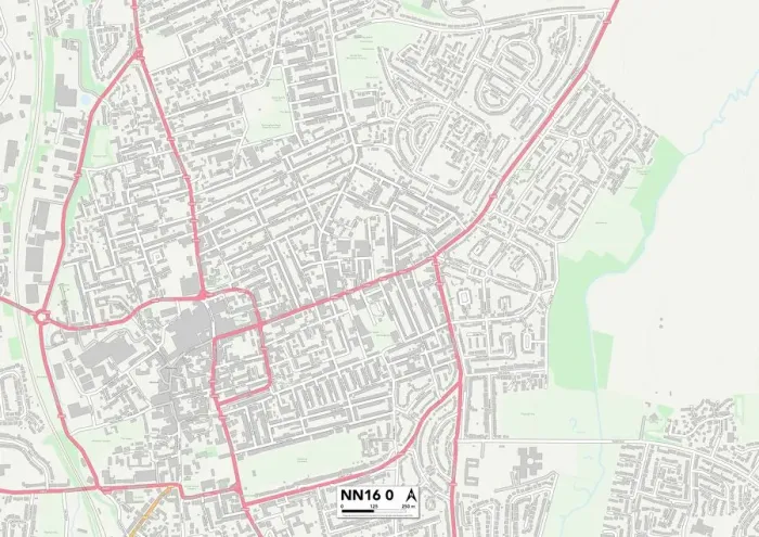 Impresión enmarcada : Kettering NN16 0 Map Impresión enmarcada : Kettering NN16 0 Map