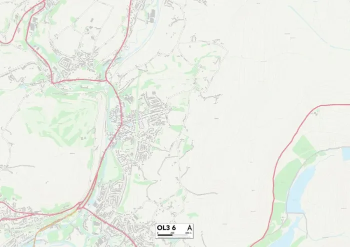 Impresión enmarcada : Oldham OL3 6 Map Impresión enmarcada : Oldham OL3 6 Map