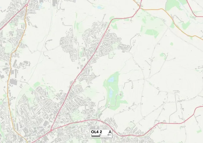 Impresión enmarcada : Oldham OL4 2 Map
