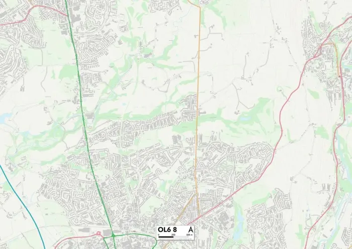 Impresión enmarcada : Tameside OL6 8 Map