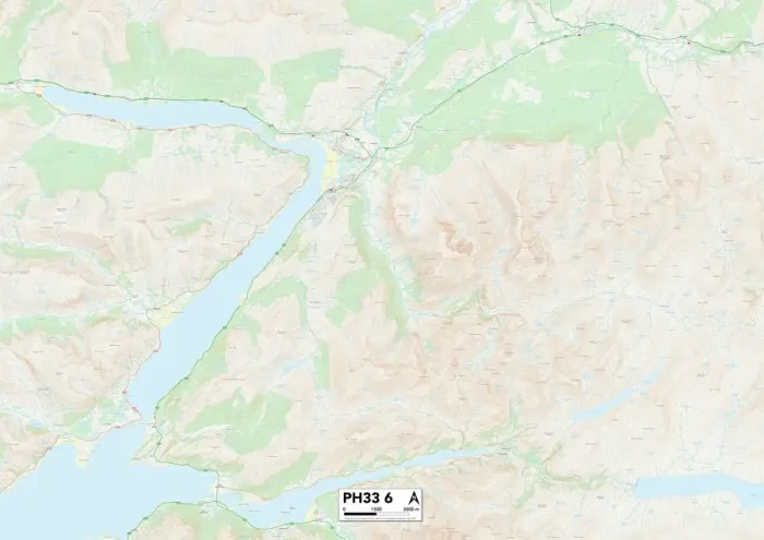 Impresión enmarcada : PH33 6 Map de Highland