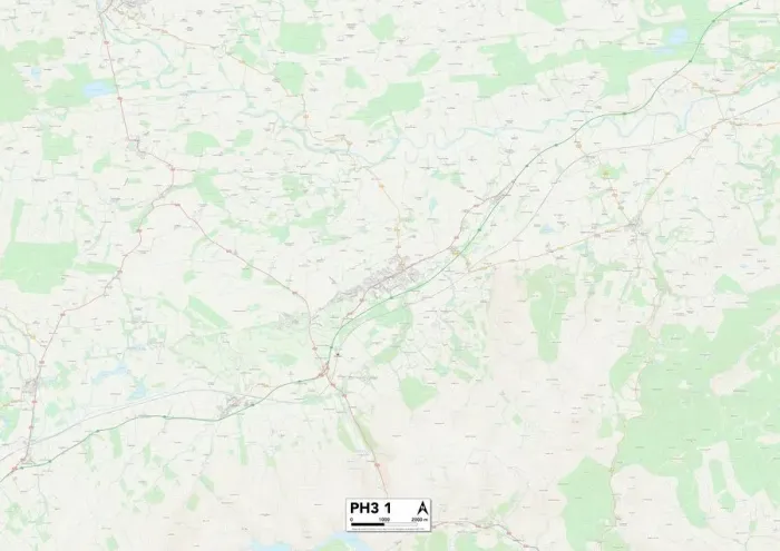 Impresión enmarcada : Perth y Kinross PH3 1 Map Impresión enmarcada : Perth y Kinross PH3 1 Map