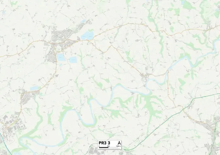 Impresión enmarcada : Fylde PR3 3 Map Impresión enmarcada : Fylde PR3 3 Map