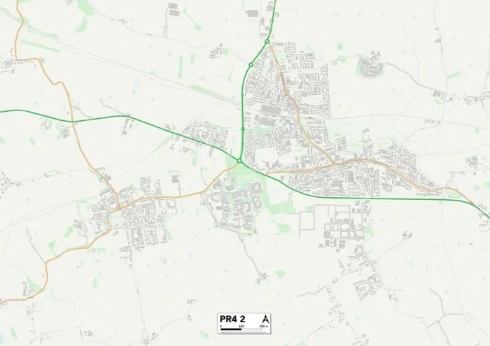 Impresión enmarcada : Fylde PR4 2 Map Impresión enmarcada : Fylde PR4 2 Map