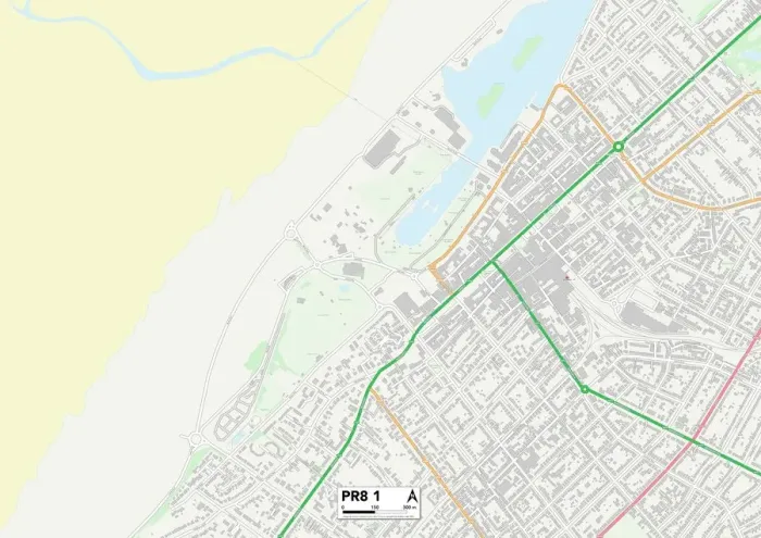 Impresión enmarcada : Sefton PR8 1 Map Impresión enmarcada : Sefton PR8 1 Map