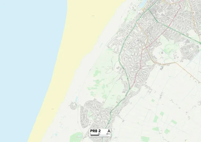 Impresión enmarcada : Sefton PR8 2 Map Impresión enmarcada : Sefton PR8 2 Map