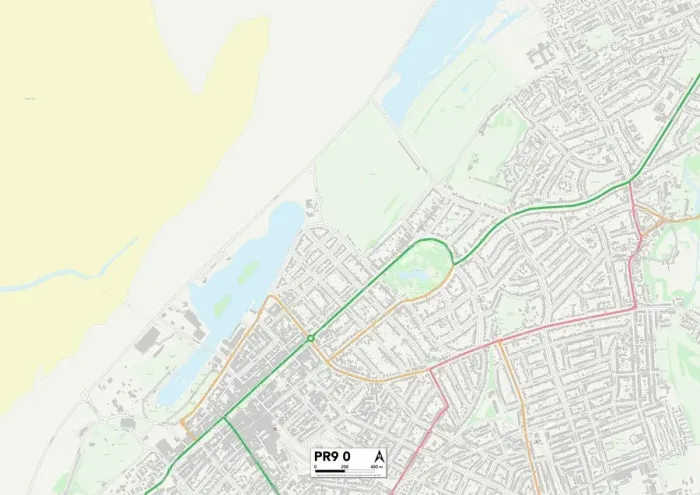 Impresión enmarcada : Sefton PR9 0 Map