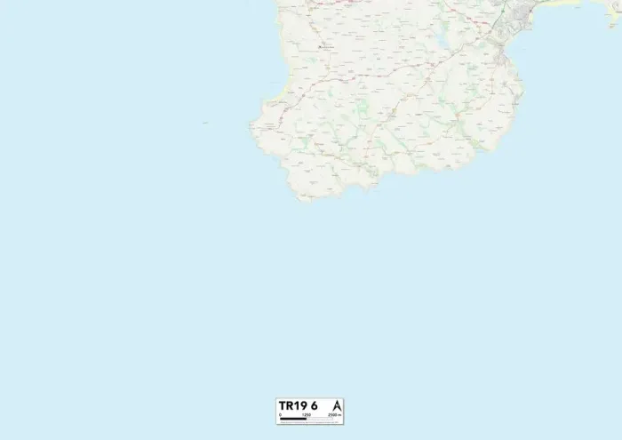 Impresión enmarcada : Cornwall TR19 6 Map Impresión enmarcada : Cornwall TR19 6 Map
