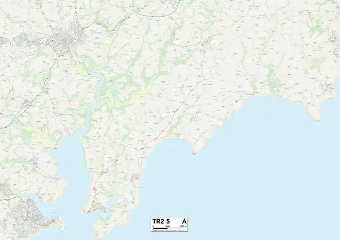 Impresión enmarcada : Cornwall TR2 5 Map Impresión enmarcada : Cornwall TR2 5 Map
