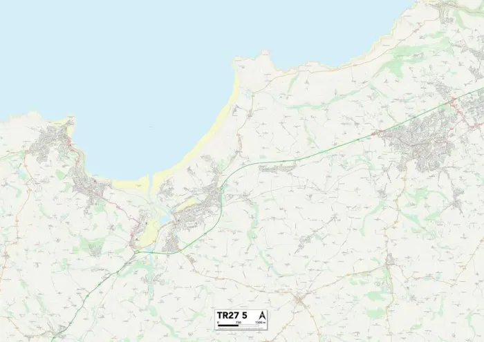 Impresión enmarcada : Cornwall TR27 5 Map Impresión enmarcada : Cornwall TR27 5 Map