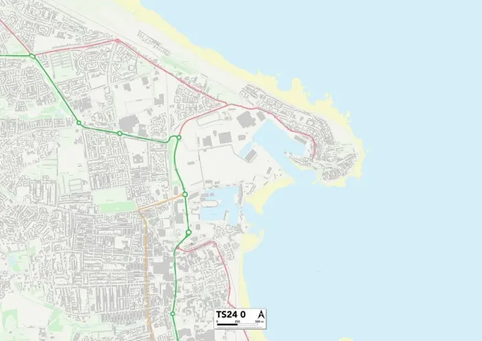 Impresión enmarcada : Hartlepool TS24 0 Map Impresión enmarcada : Hartlepool TS24 0 Map