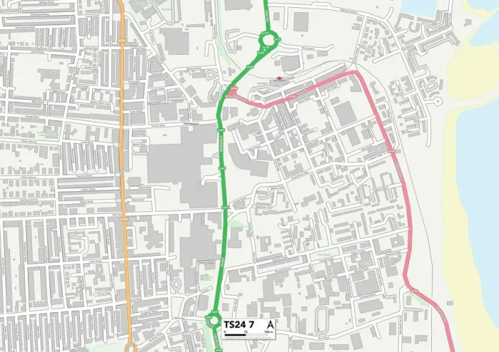 Impresión enmarcada : Hartlepool TS24 7 Map