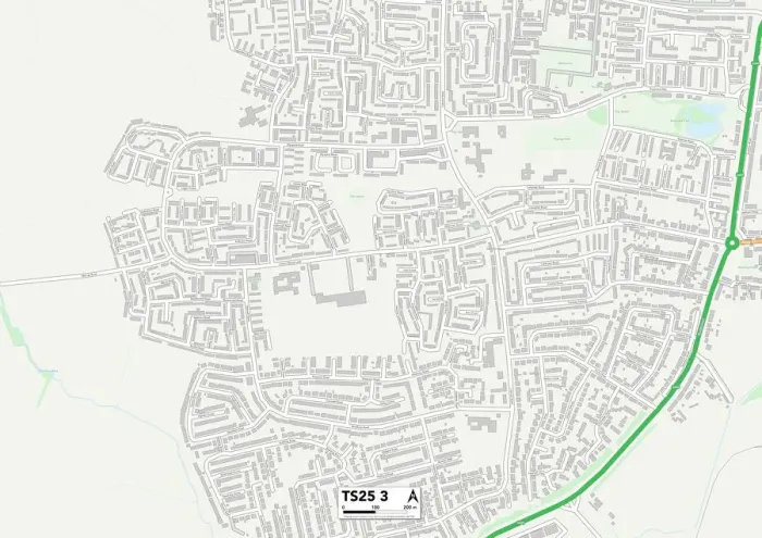 Impresión enmarcada : Hartlepool TS25 3 Map Impresión enmarcada : Hartlepool TS25 3 Map