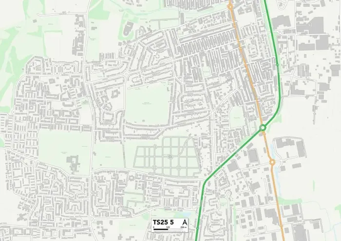 Impresión enmarcada : Hartlepool TS25 5 Map