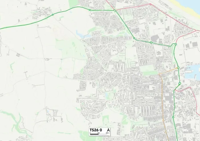 Impresión enmarcada : Hartlepool TS26 0 Map Impresión enmarcada : Hartlepool TS26 0 Map