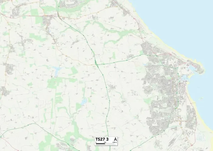 Impresión enmarcada : Hartlepool TS27 3 Map